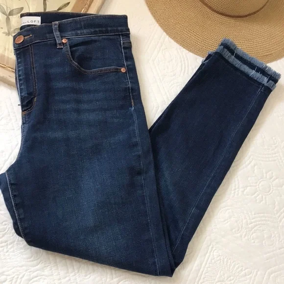 LOFT Jeans Loft Modern Skinny Double Frayed Hem Jeans Poshmark